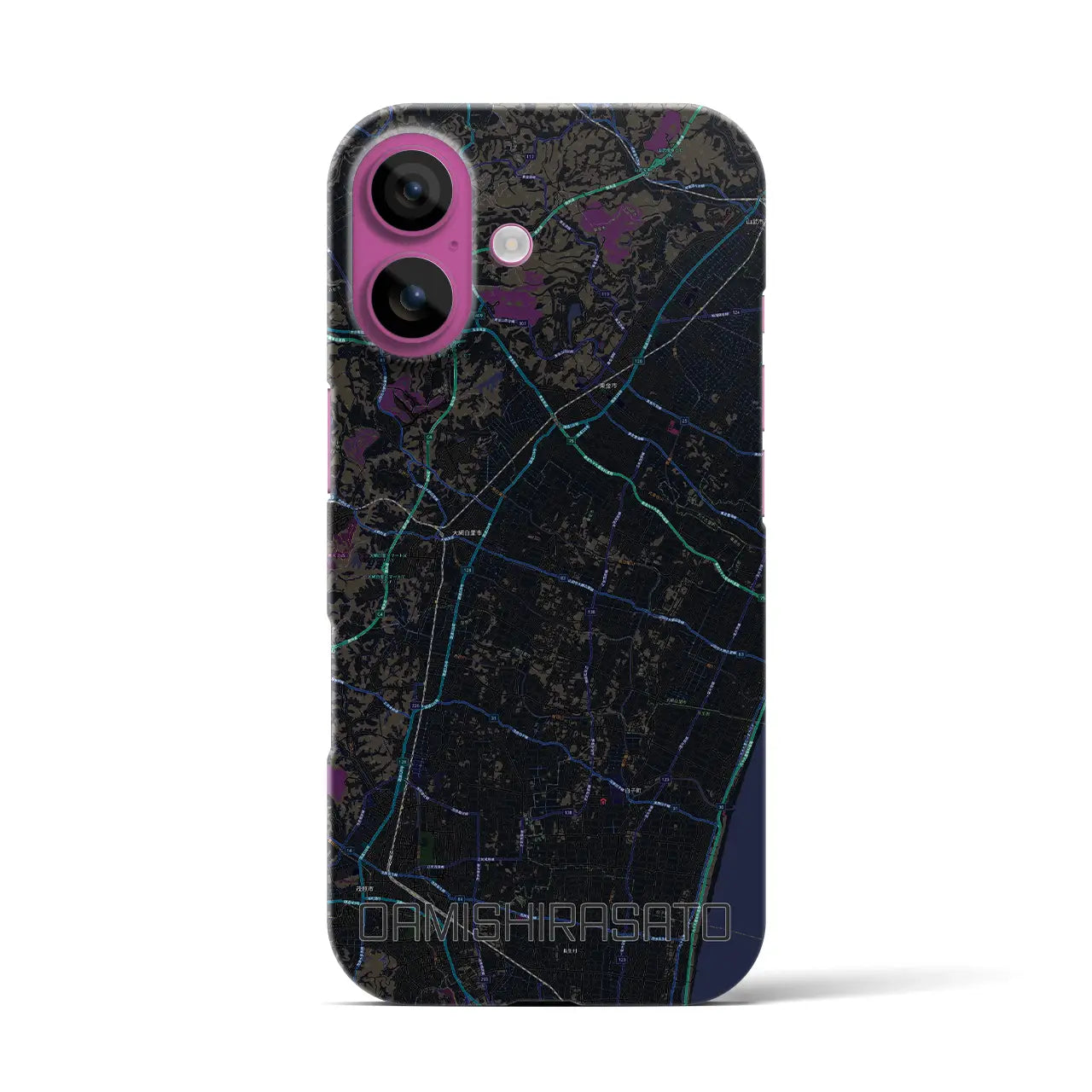 【大網白里(千葉県)】地図柄iPhoneケース(バックカバータイプ)