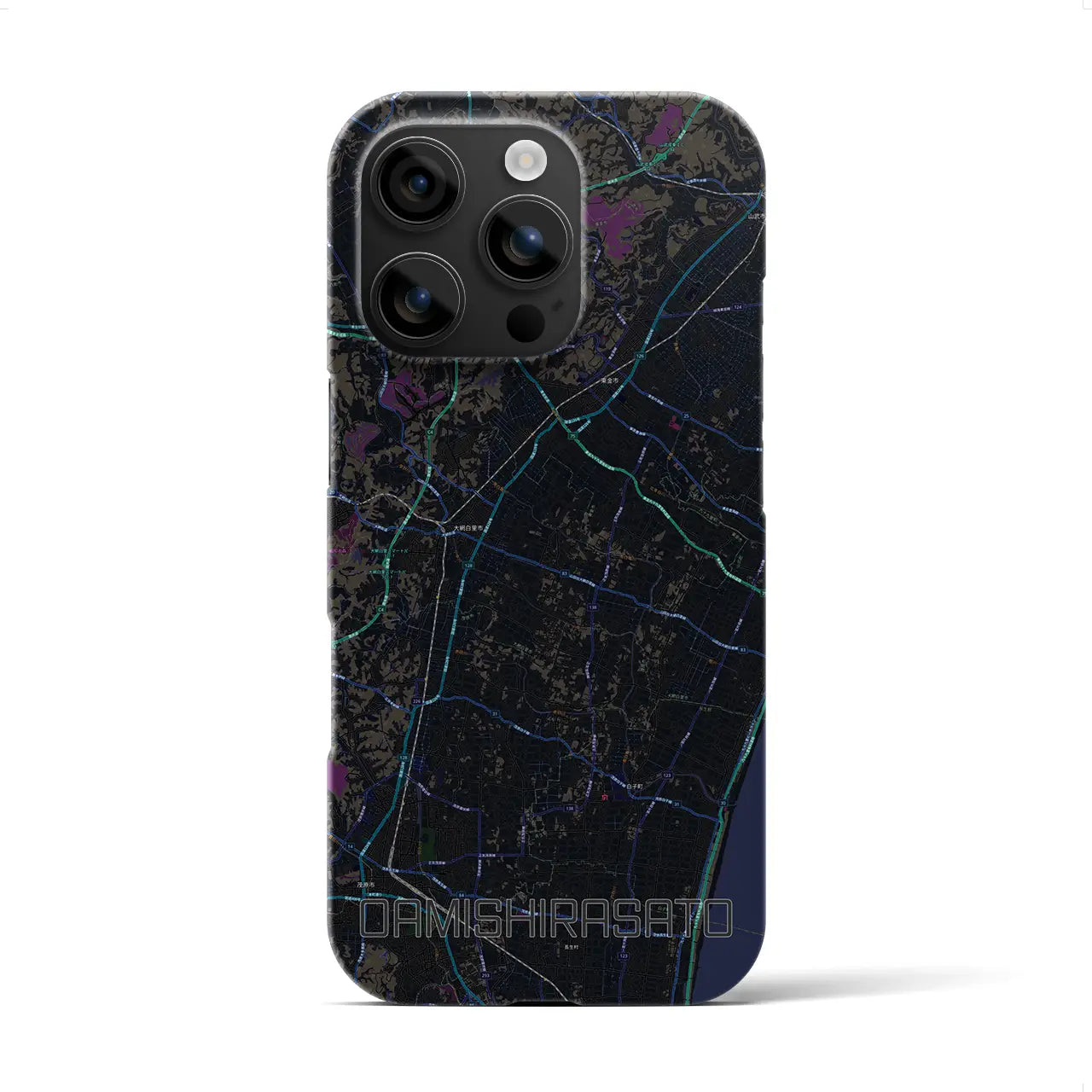 【大網白里(千葉県)】地図柄iPhoneケース(バックカバータイプ)