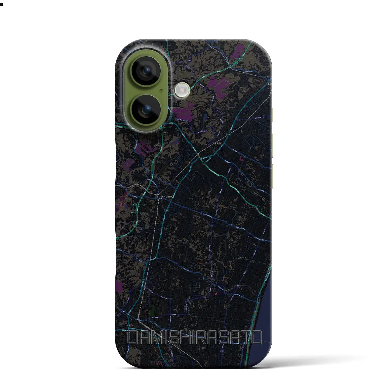 【大網白里(千葉県)】地図柄iPhoneケース(バックカバータイプ)