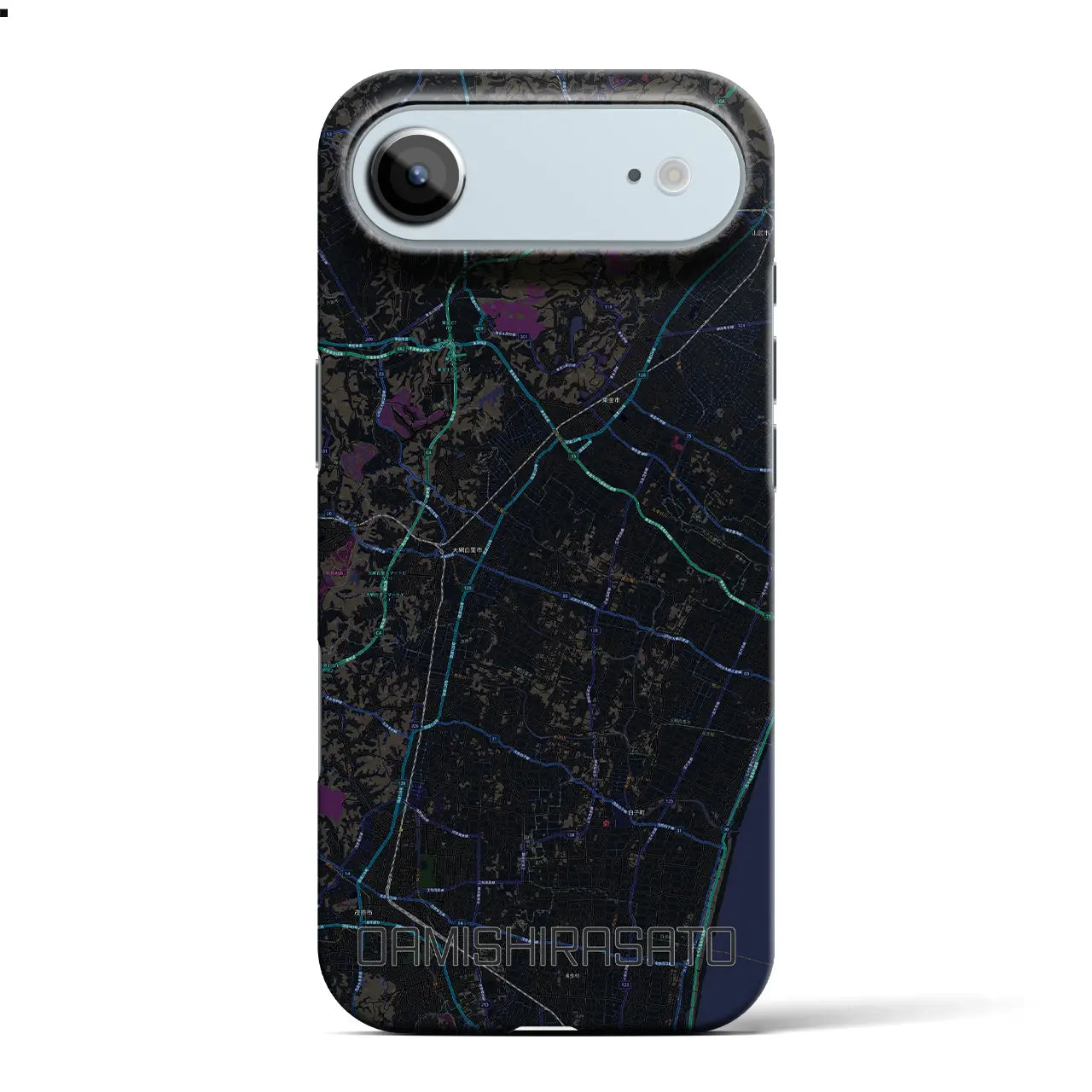 【大網白里(千葉県)】地図柄iPhoneケース(バックカバータイプ)