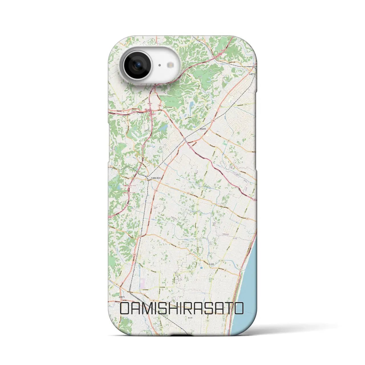 【大網白里(千葉県)】地図柄iPhoneケース(バックカバータイプ)