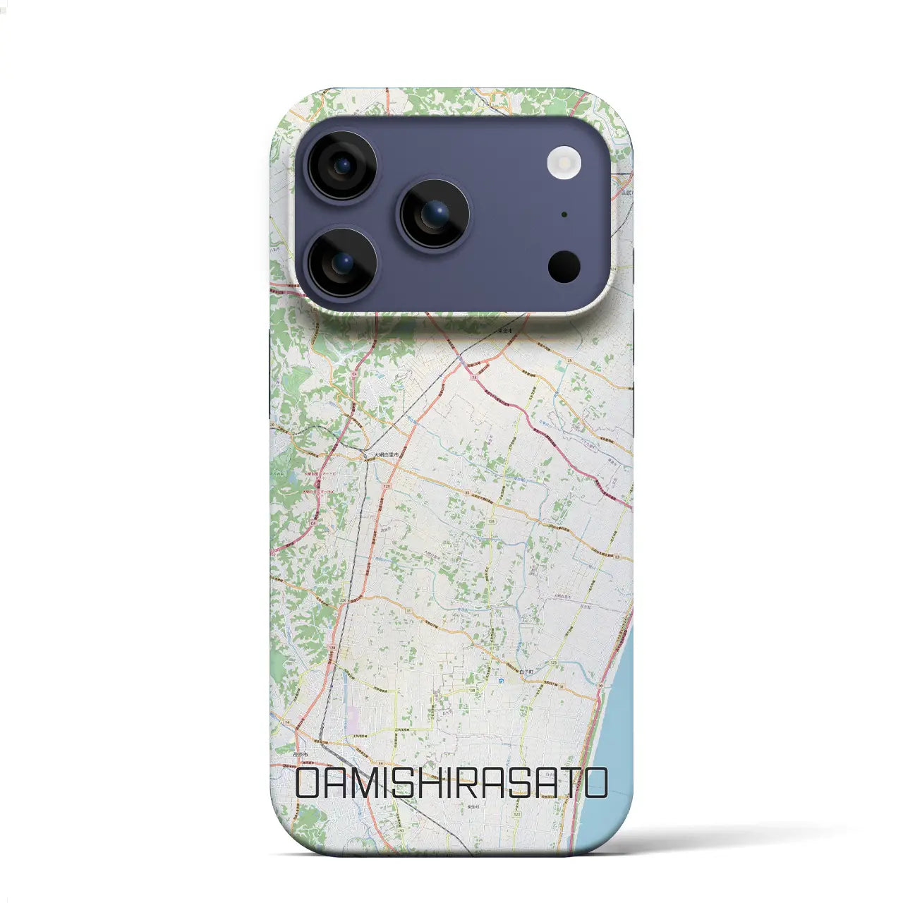 【大網白里(千葉県)】地図柄iPhoneケース(バックカバータイプ)