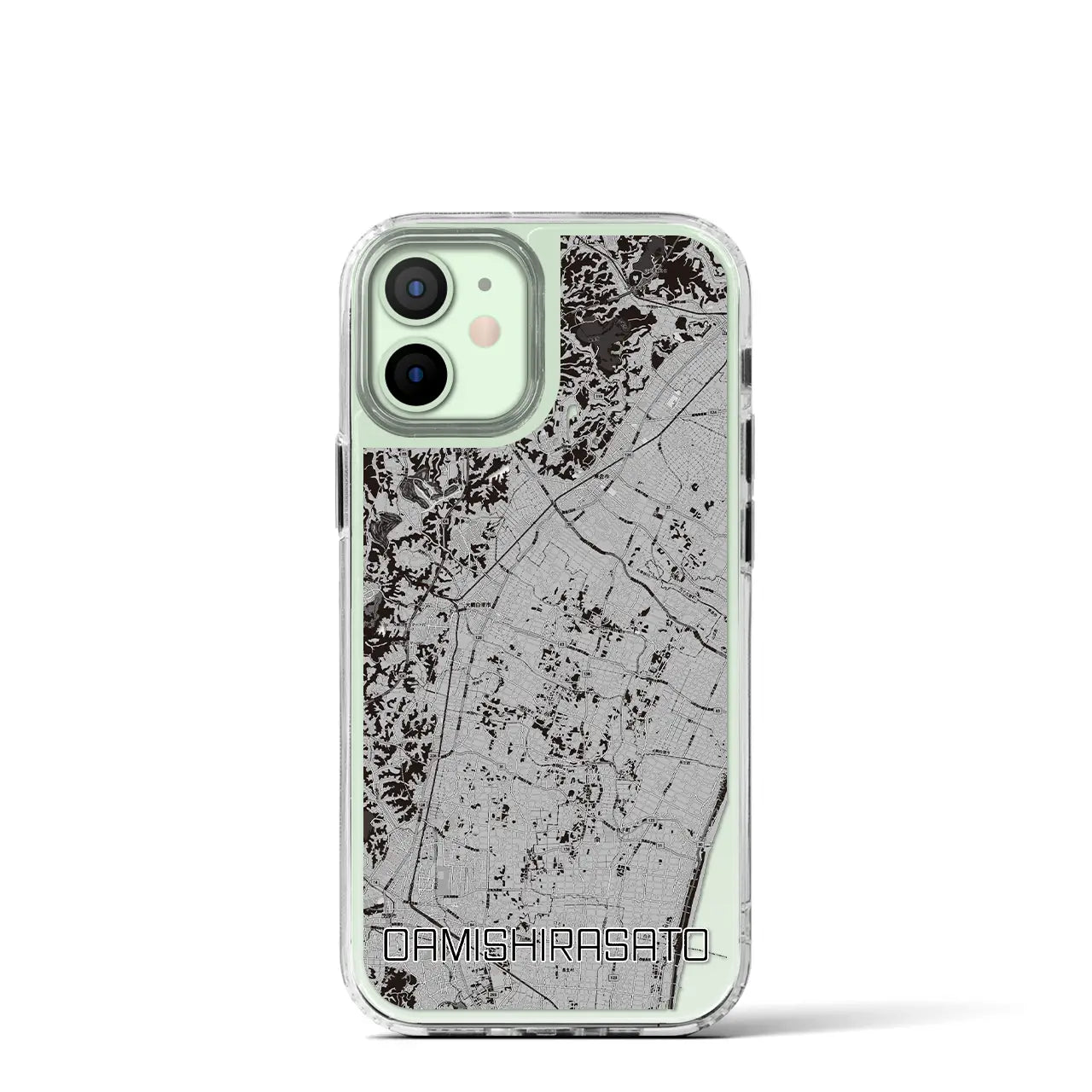 【大網白里(千葉県)】地図柄iPhoneケース(MagSafeタイプ)