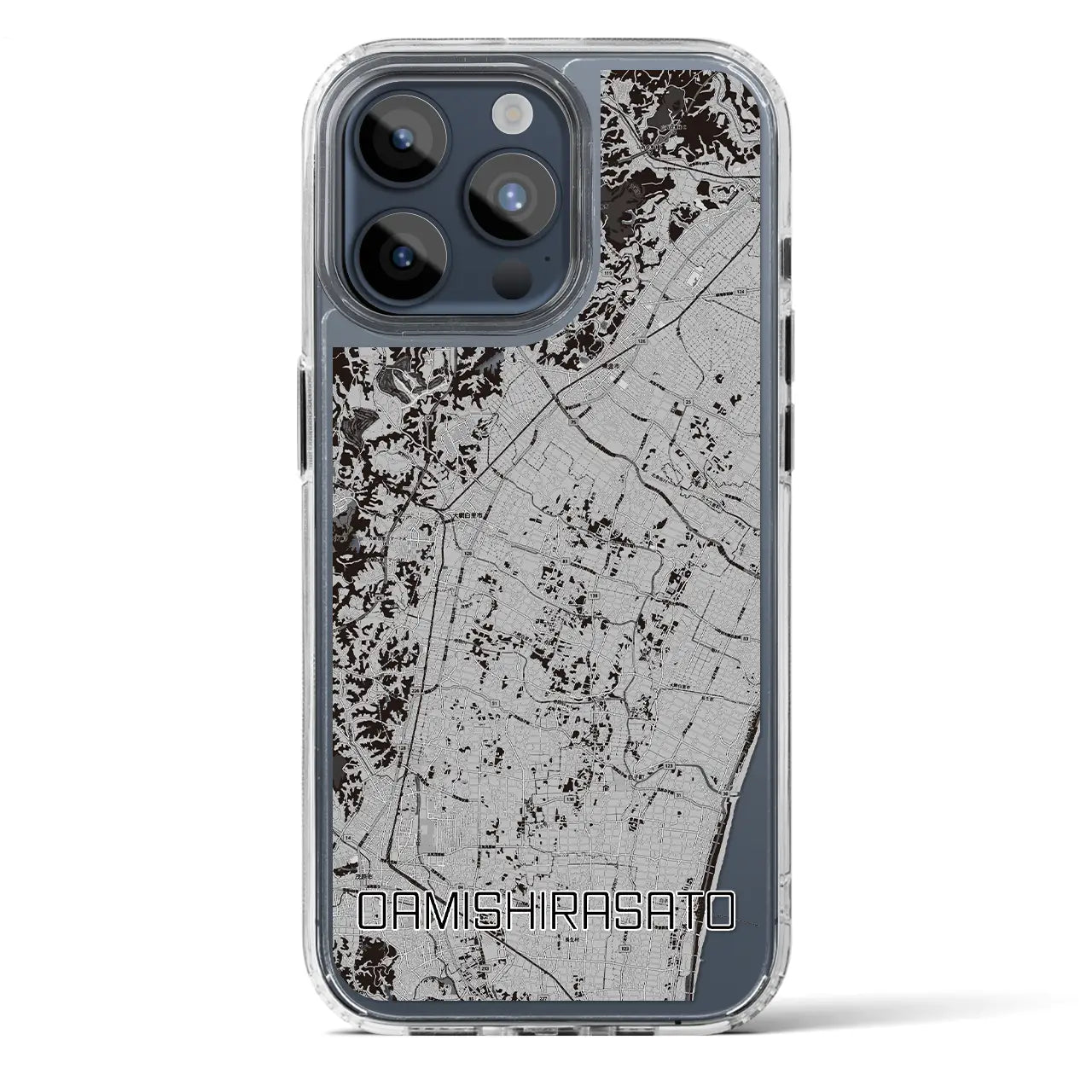 【大網白里(千葉県)】地図柄iPhoneケース(MagSafeタイプ)