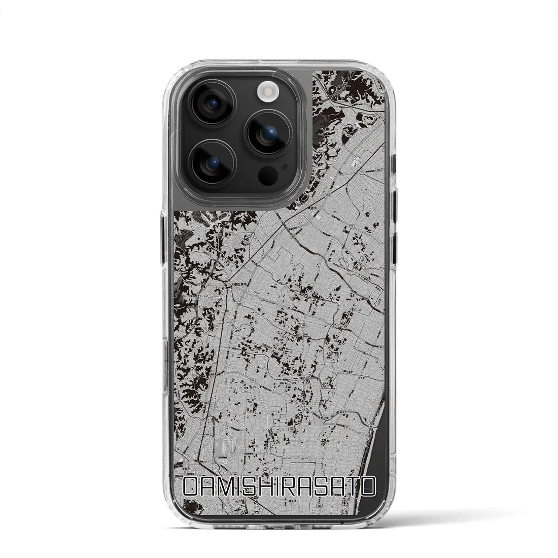 【大網白里(千葉県)】地図柄iPhoneケース(MagSafeタイプ)