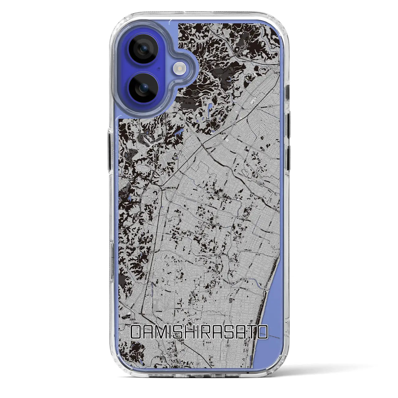 【大網白里(千葉県)】地図柄iPhoneケース(MagSafeタイプ)