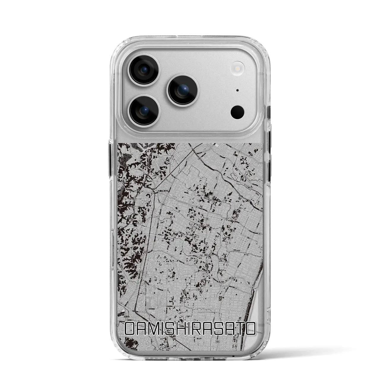 【大網白里(千葉県)】地図柄iPhoneケース(MagSafeタイプ)