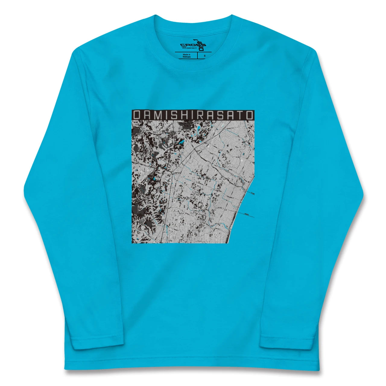 【大網白里(千葉県)】地図柄ロングスリーブTシャツ