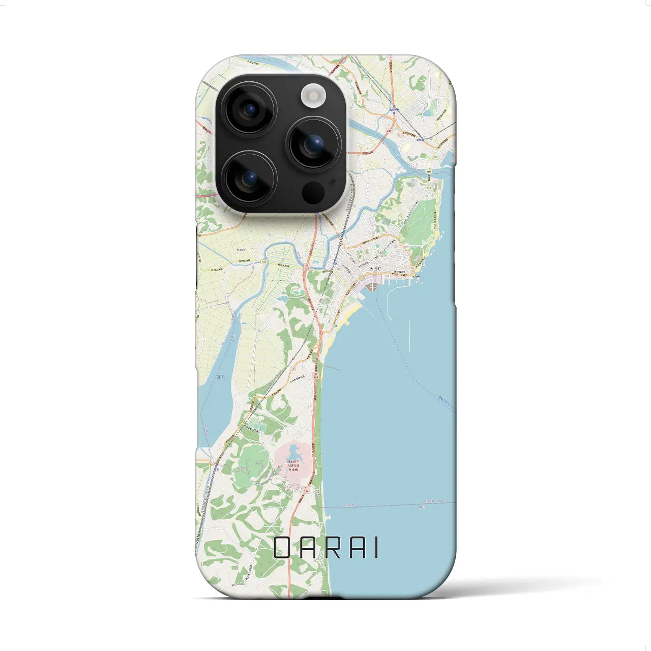 【大洗(茨城県)】地図柄iPhoneケース(バックカバータイプ)