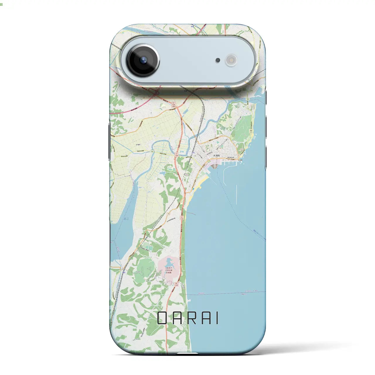 【大洗(茨城県)】地図柄iPhoneケース(バックカバータイプ)