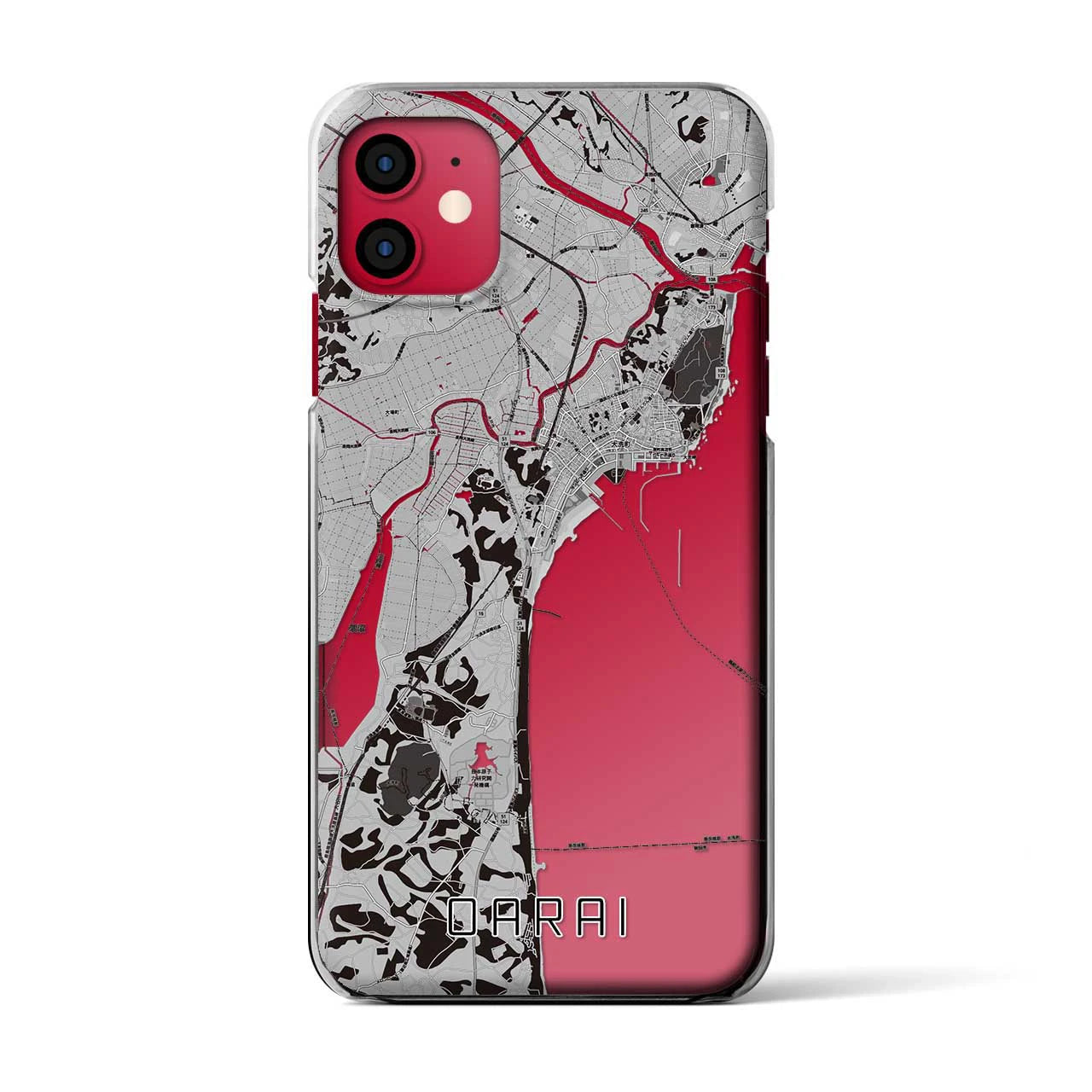 【大洗(茨城県)】地図柄iPhoneケース(クリアタイプ)