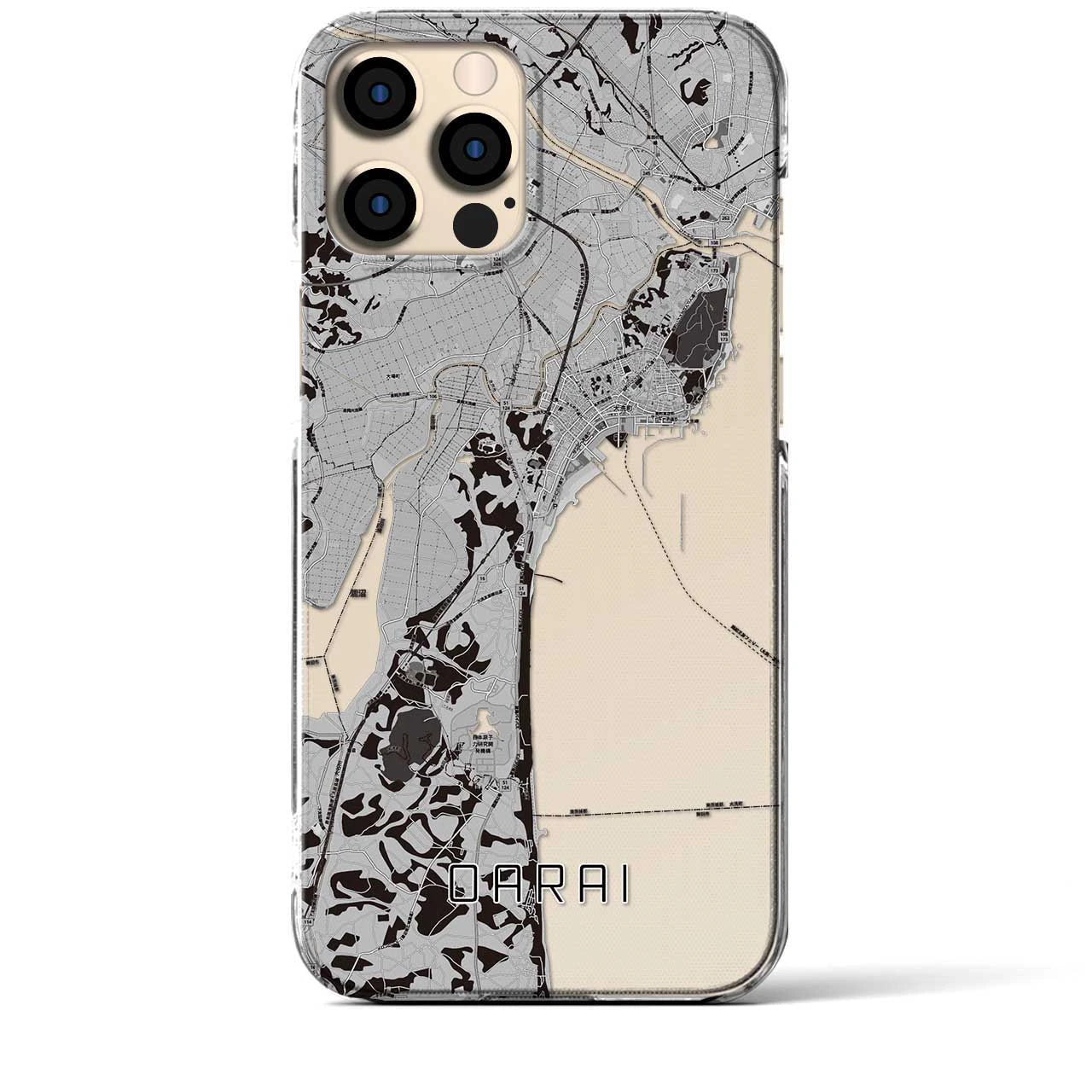 【大洗(茨城県)】地図柄iPhoneケース(クリアタイプ)