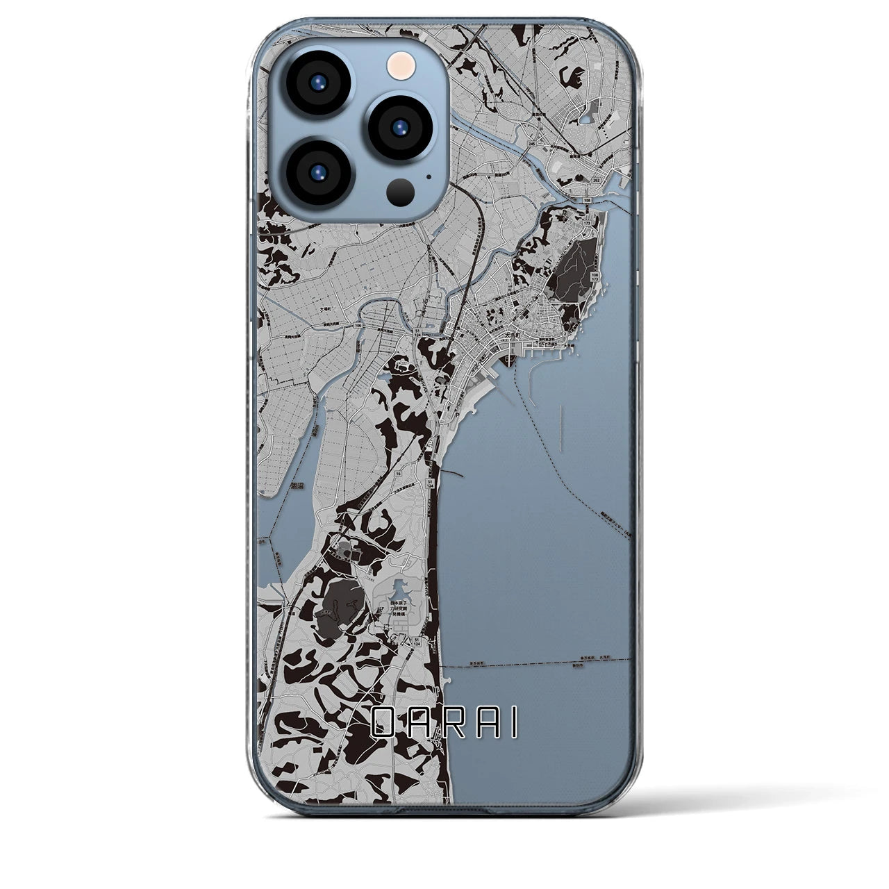 【大洗(茨城県)】地図柄iPhoneケース(クリアタイプ)