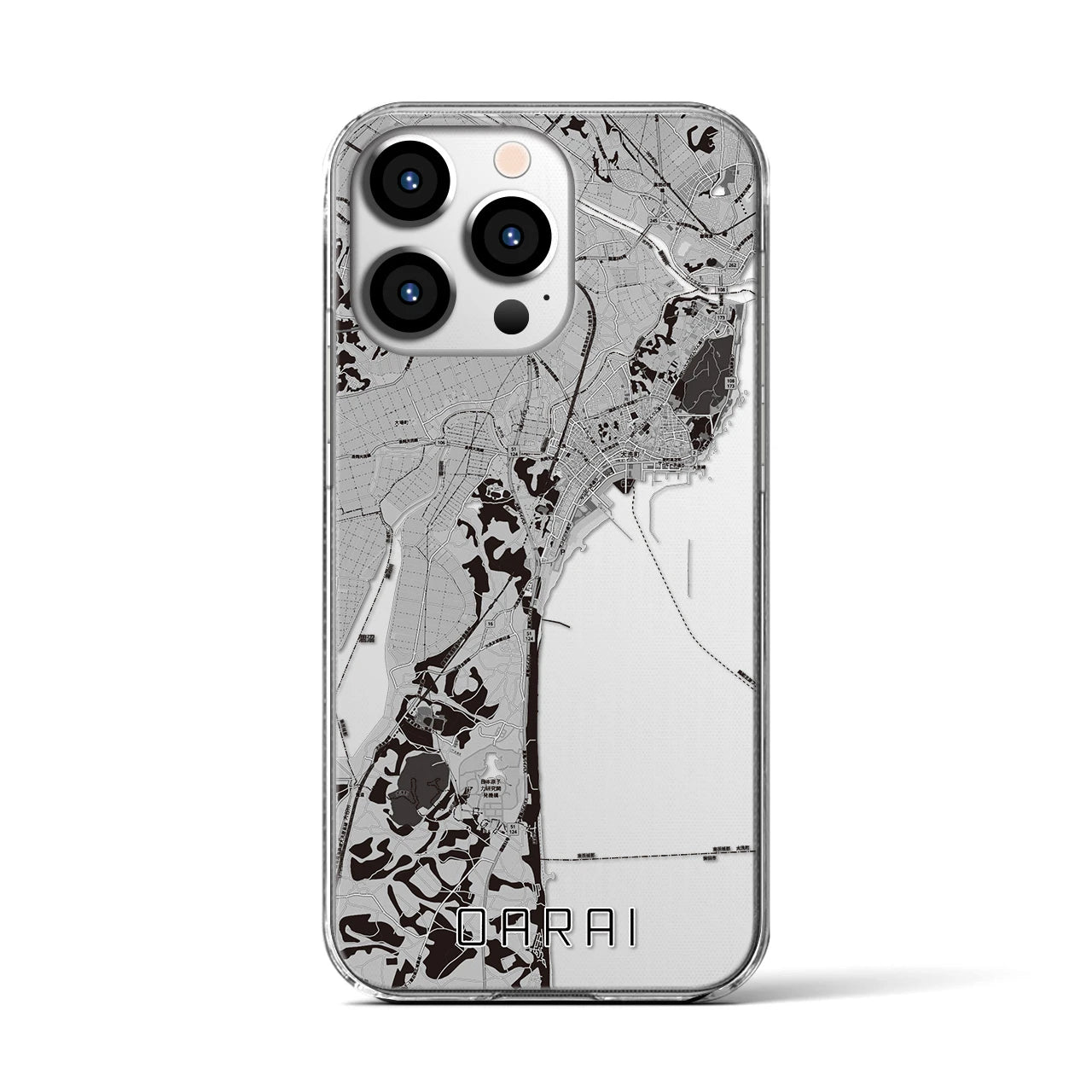 【大洗(茨城県)】地図柄iPhoneケース(クリアタイプ)