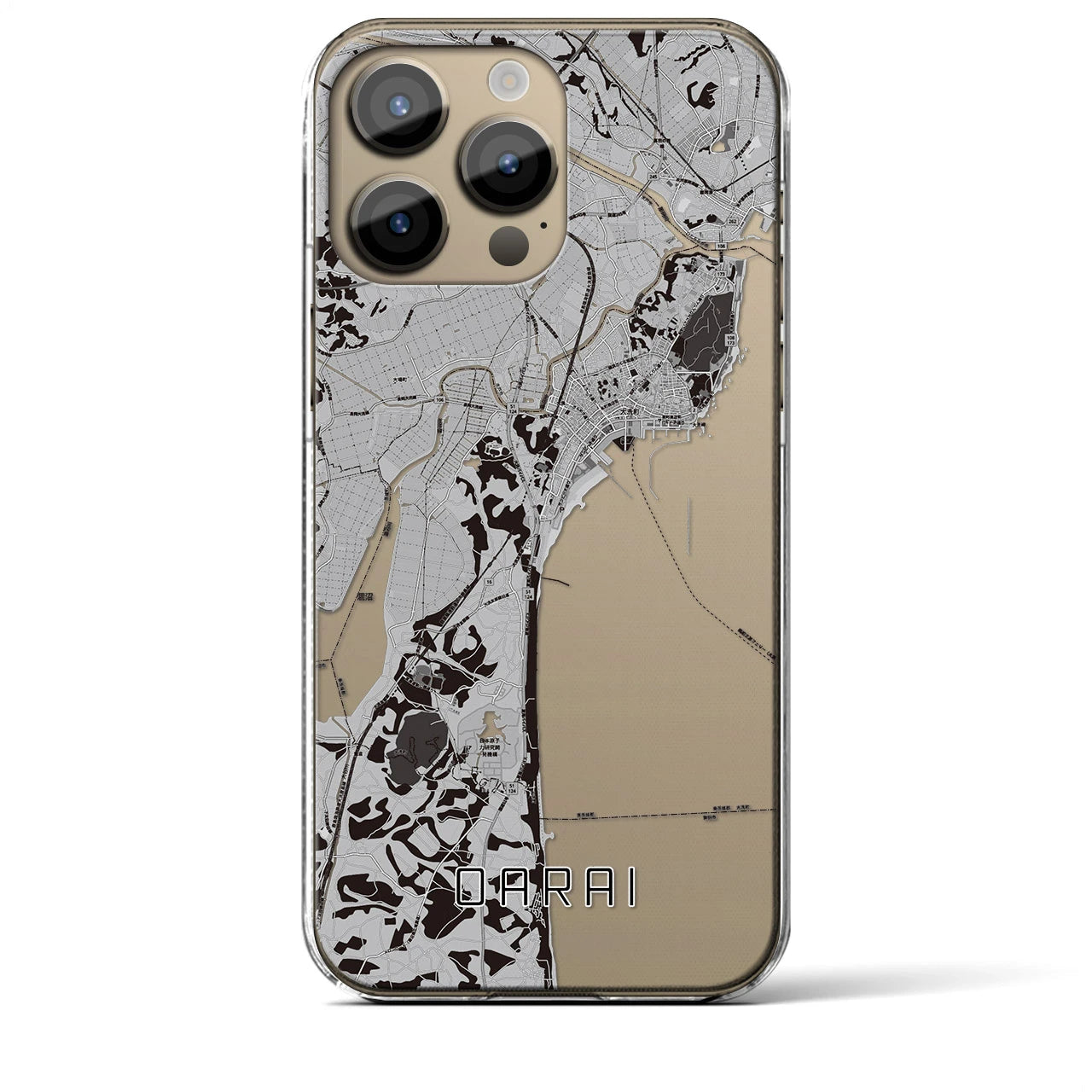 【大洗(茨城県)】地図柄iPhoneケース(クリアタイプ)