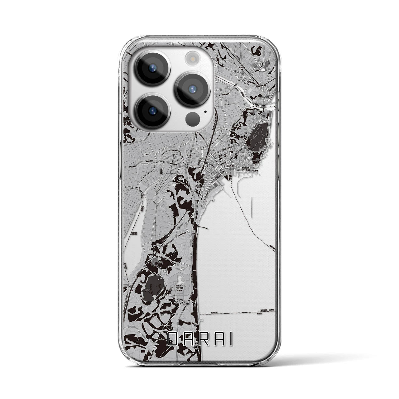 【大洗(茨城県)】地図柄iPhoneケース(クリアタイプ)