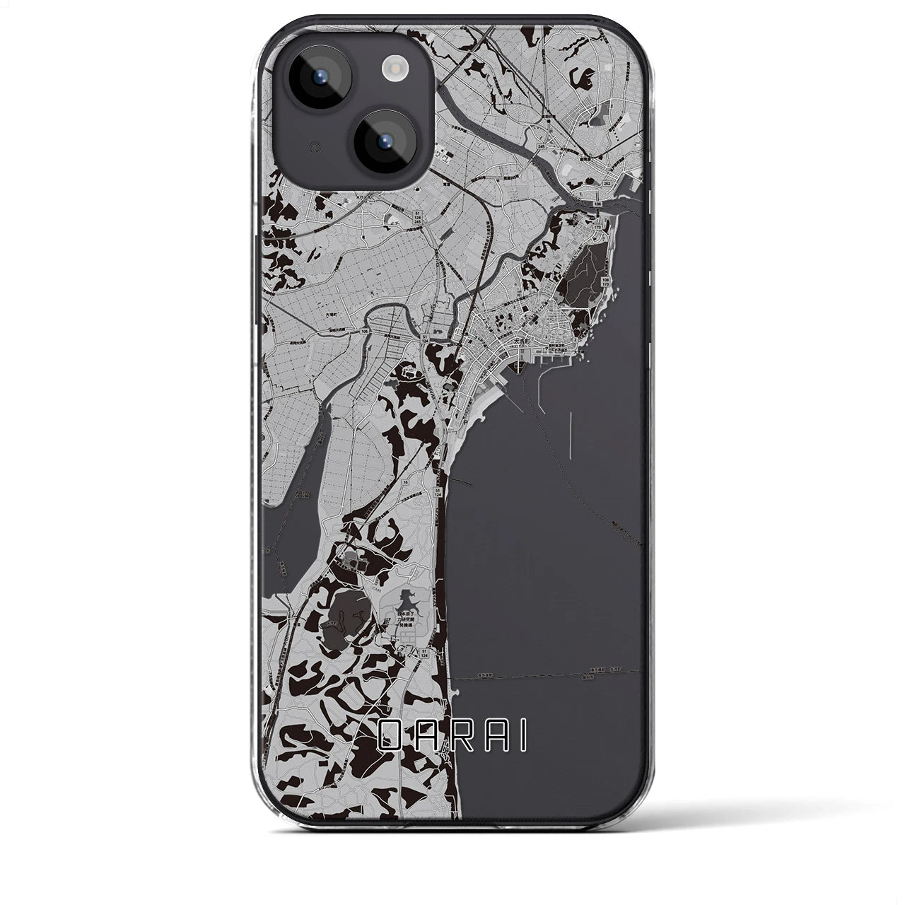 【大洗(茨城県)】地図柄iPhoneケース(クリアタイプ)