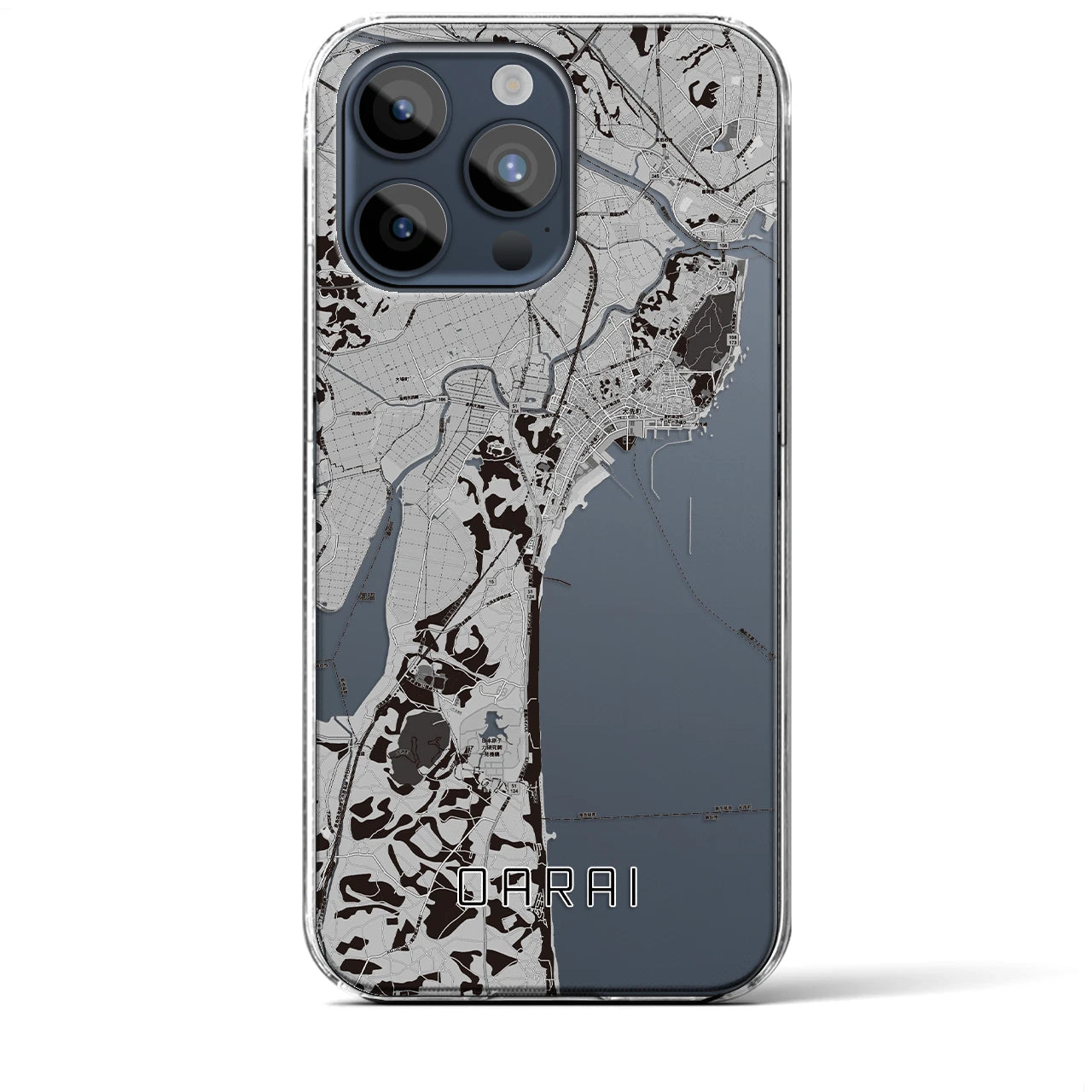 【大洗(茨城県)】地図柄iPhoneケース(クリアタイプ)