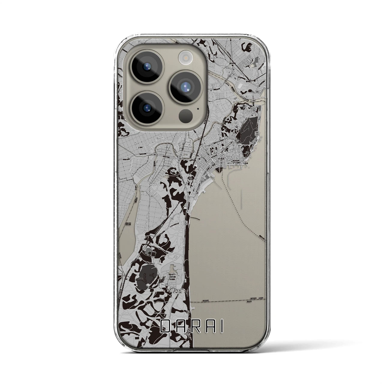 【大洗(茨城県)】地図柄iPhoneケース(クリアタイプ)