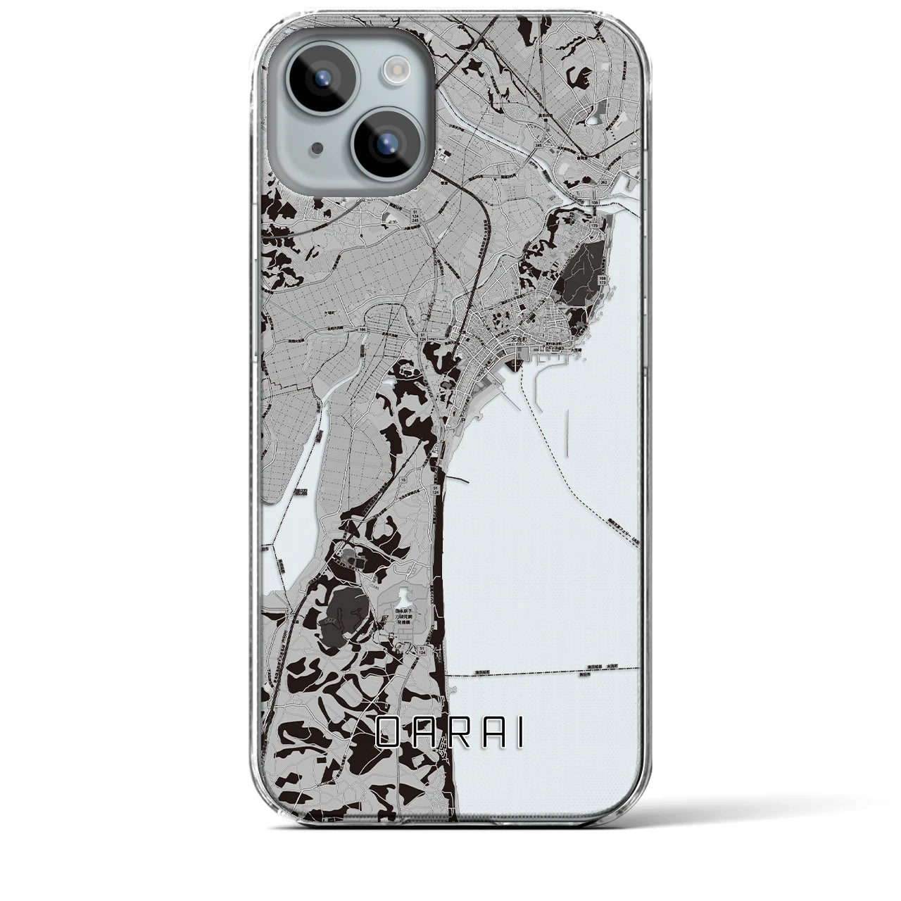 【大洗(茨城県)】地図柄iPhoneケース(クリアタイプ)