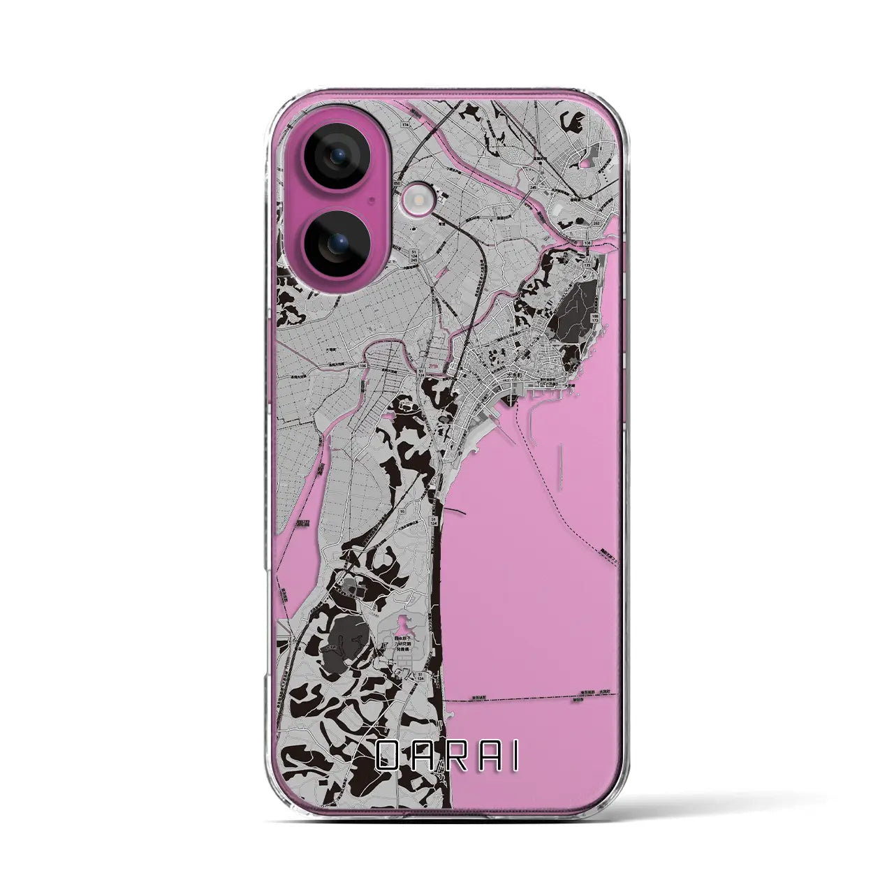 【大洗(茨城県)】地図柄iPhoneケース(クリアタイプ)