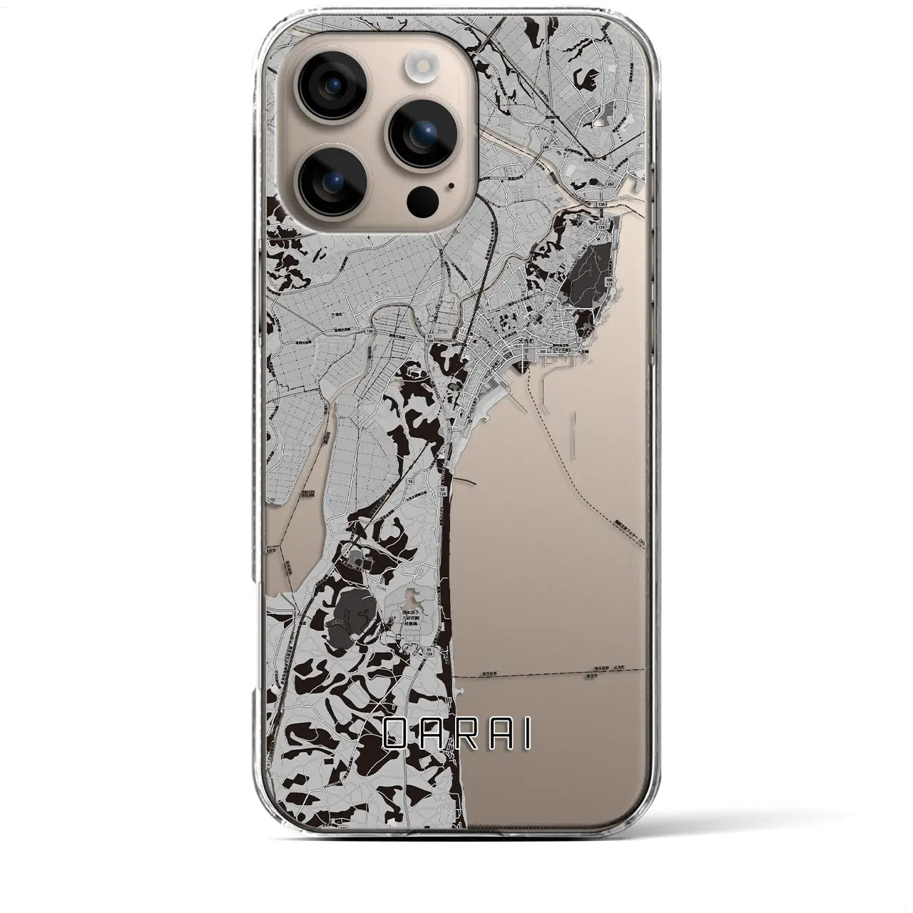【大洗(茨城県)】地図柄iPhoneケース(クリアタイプ)