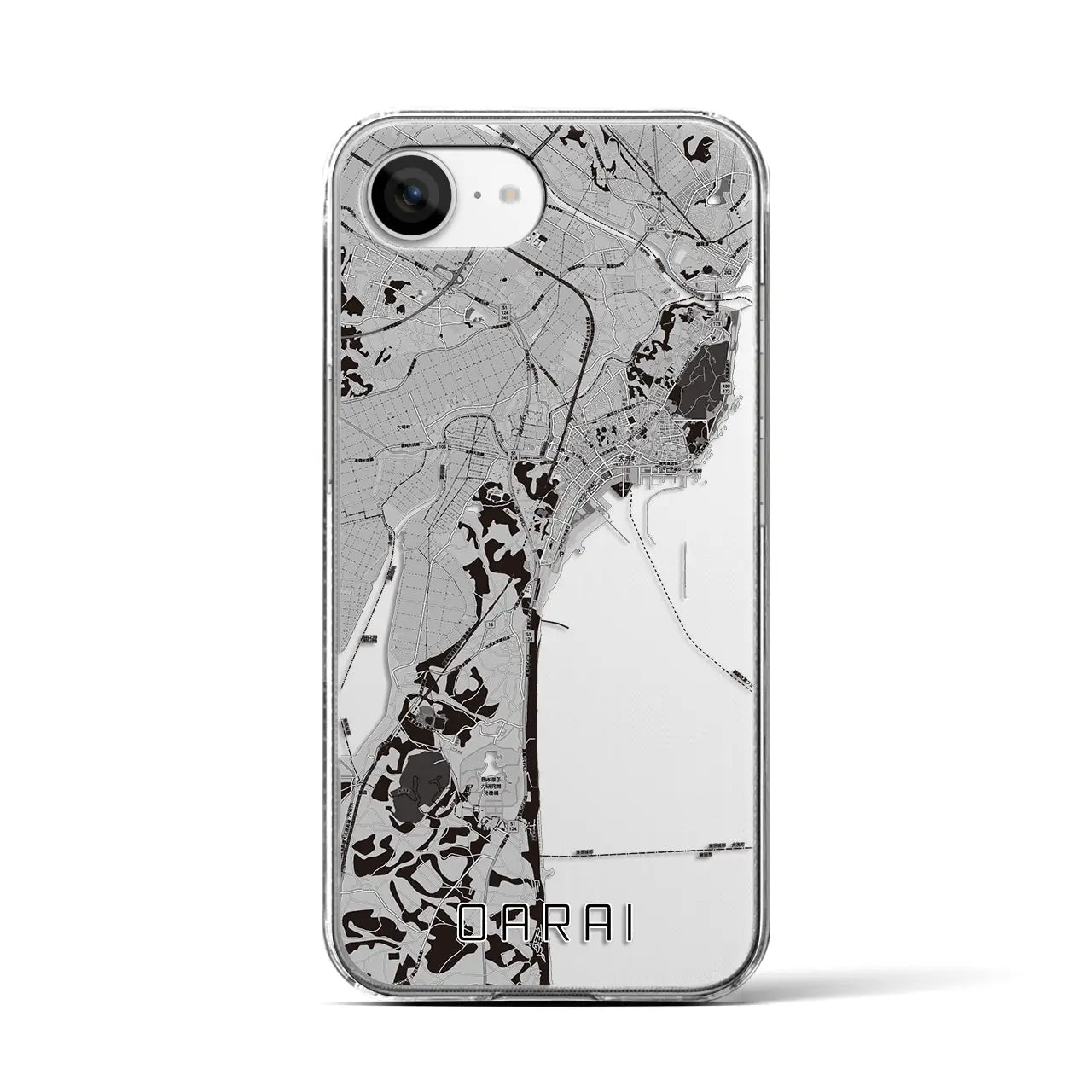 【大洗(茨城県)】地図柄iPhoneケース(クリアタイプ)