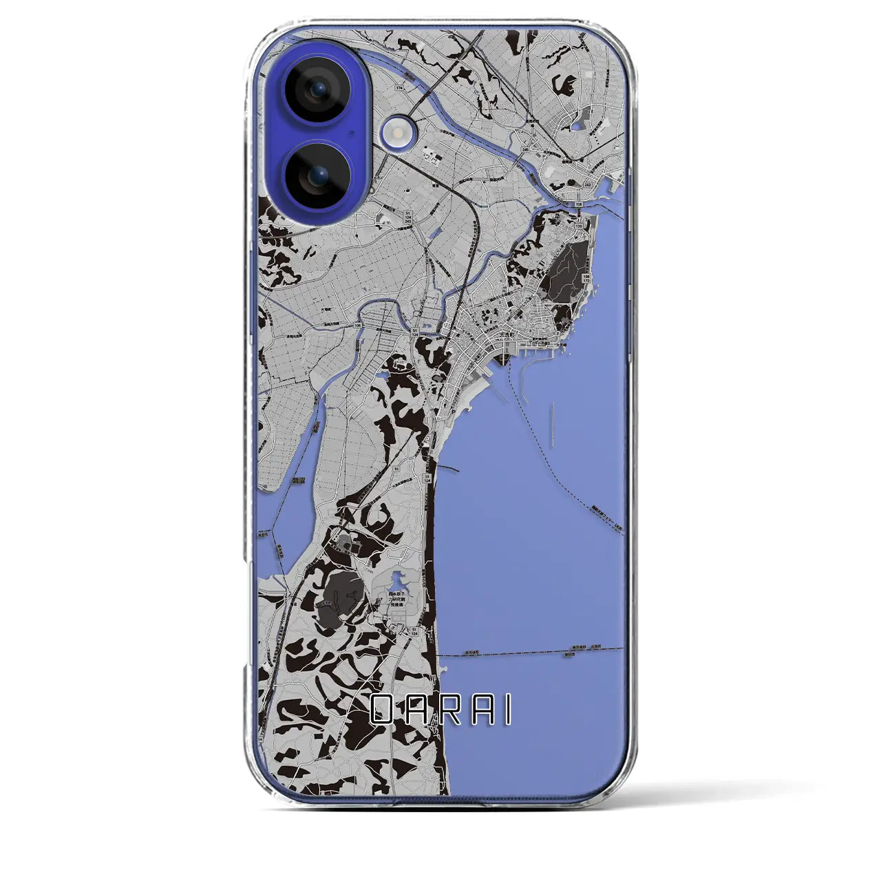 【大洗(茨城県)】地図柄iPhoneケース(クリアタイプ)