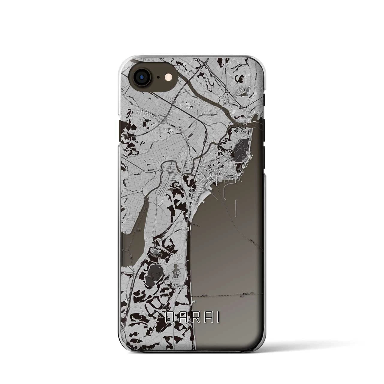 【大洗(茨城県)】地図柄iPhoneケース(クリアタイプ)