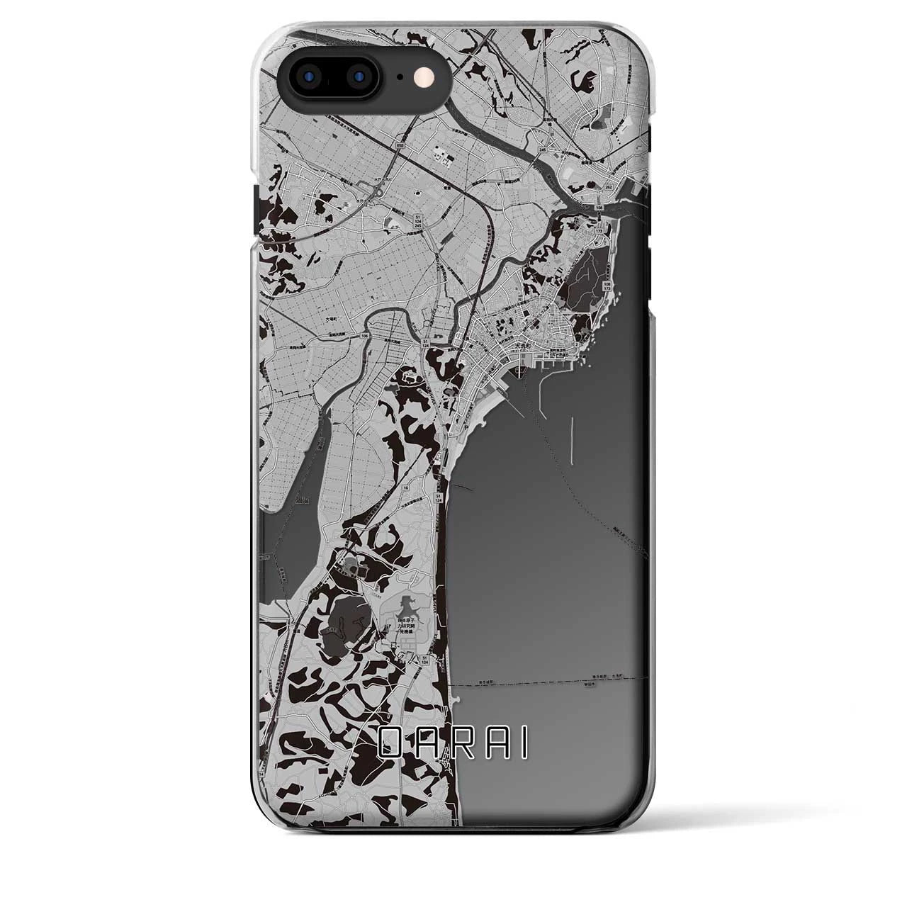 【大洗(茨城県)】地図柄iPhoneケース(クリアタイプ)