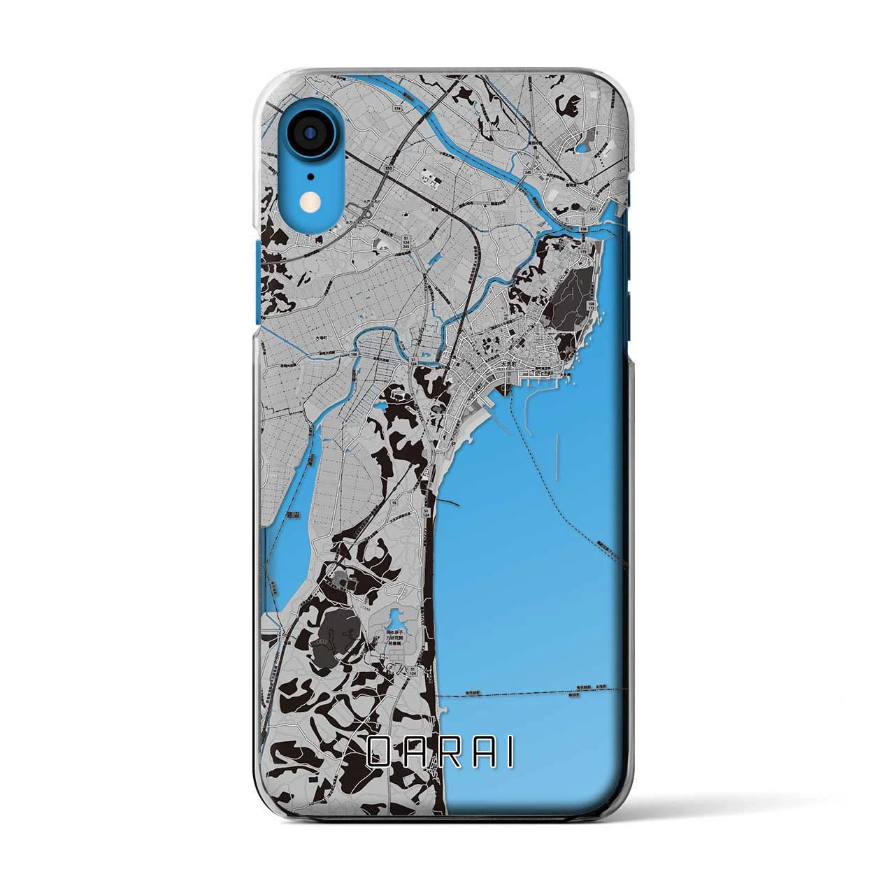 【大洗(茨城県)】地図柄iPhoneケース(クリアタイプ)