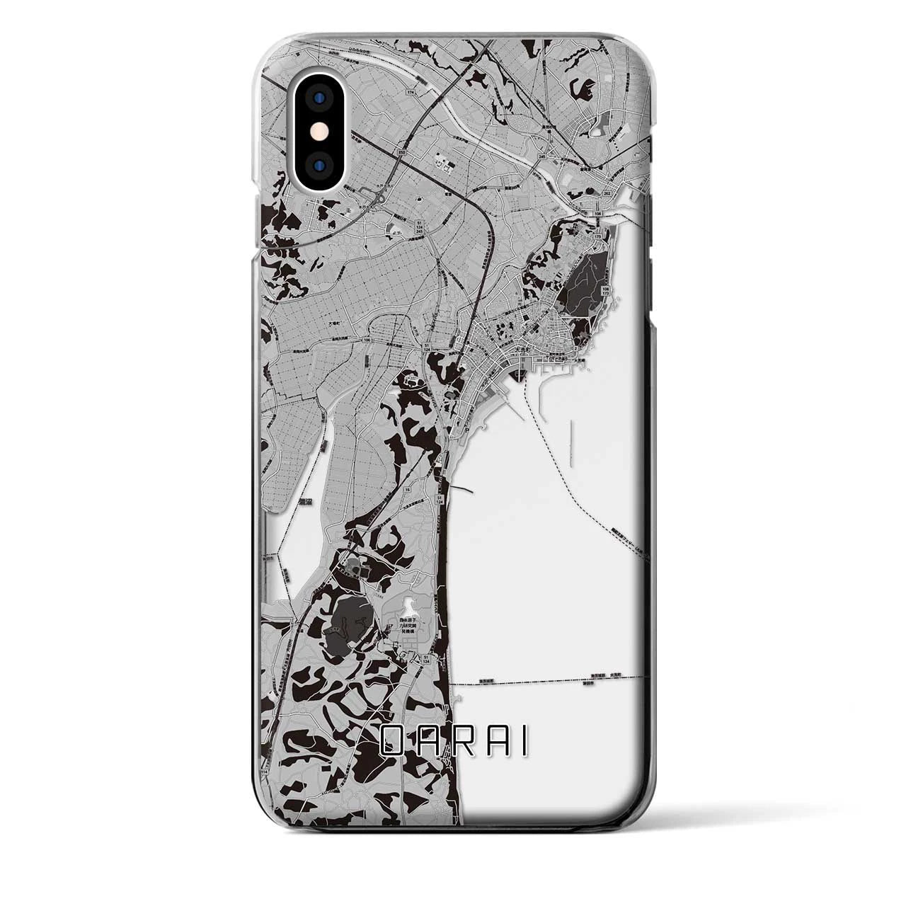 【大洗(茨城県)】地図柄iPhoneケース(クリアタイプ)