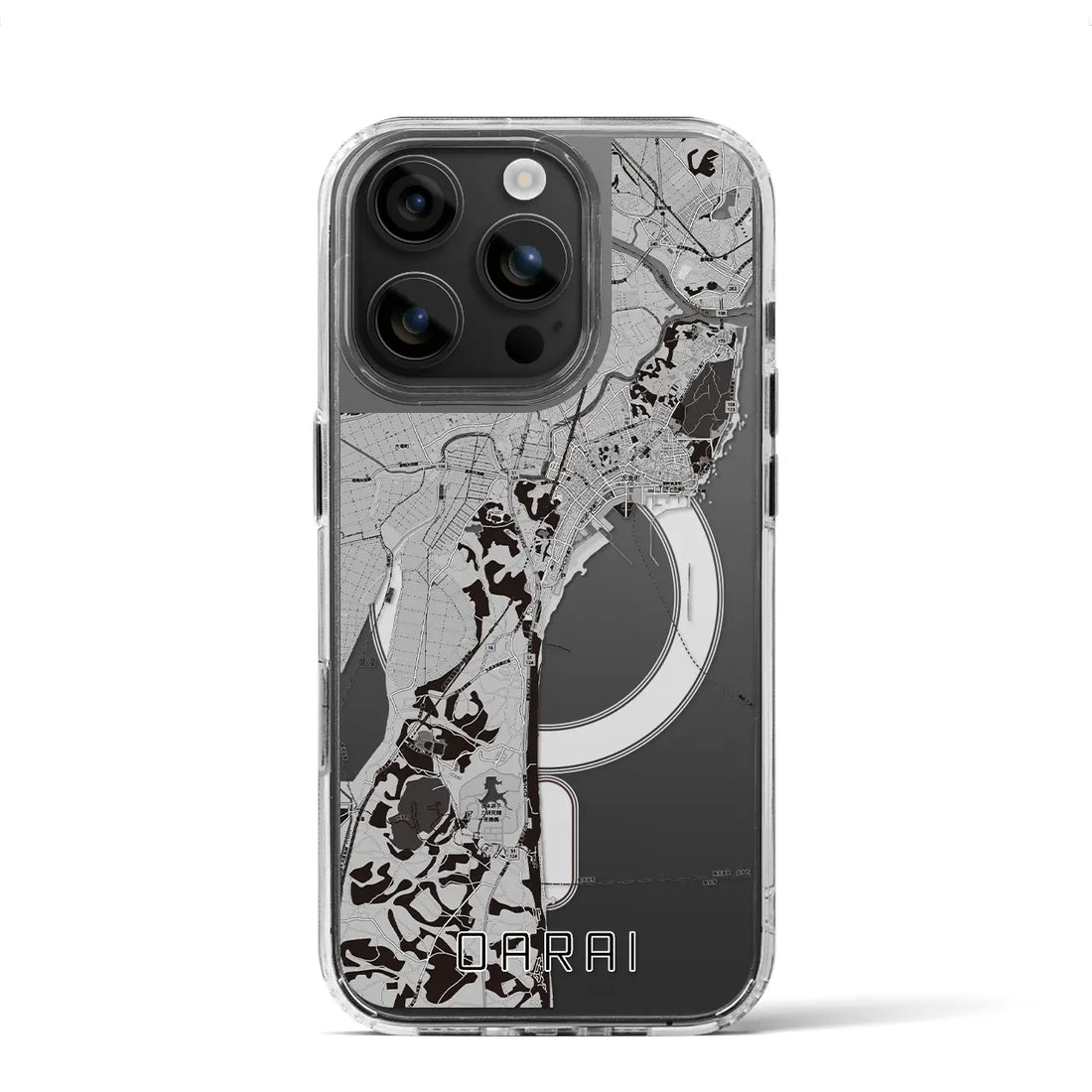 【大洗(茨城県)】地図柄iPhoneケース(MagSafeタイプ)