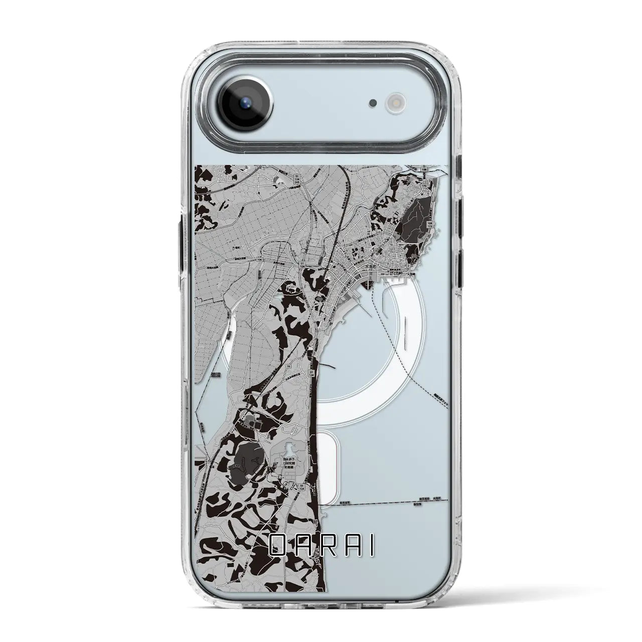 【大洗(茨城県)】地図柄iPhoneケース(MagSafeタイプ)