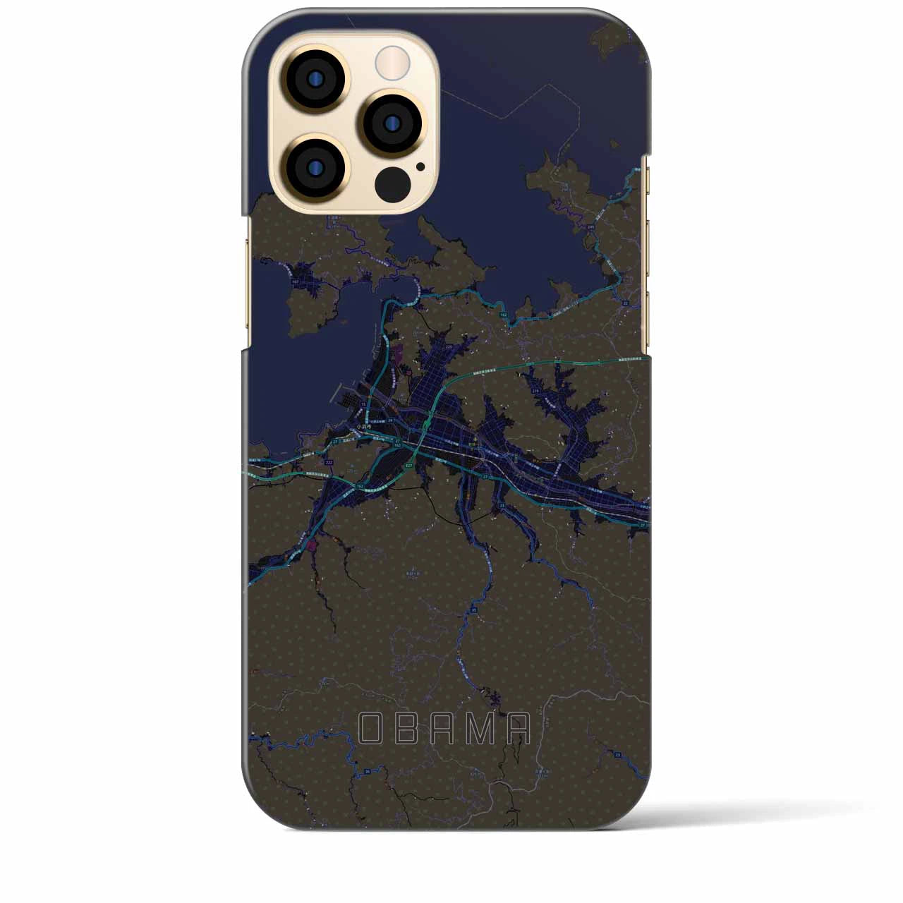 【小浜(福井県)】地図柄iPhoneケース(バックカバータイプ)
