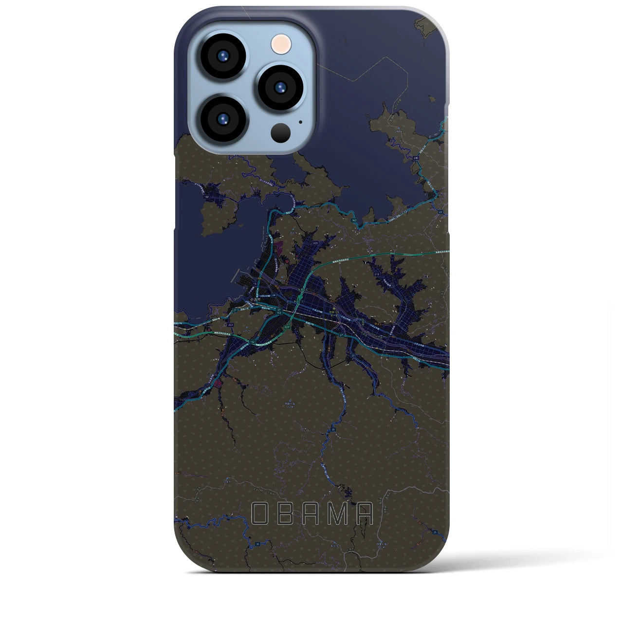 【小浜(福井県)】地図柄iPhoneケース(バックカバータイプ)