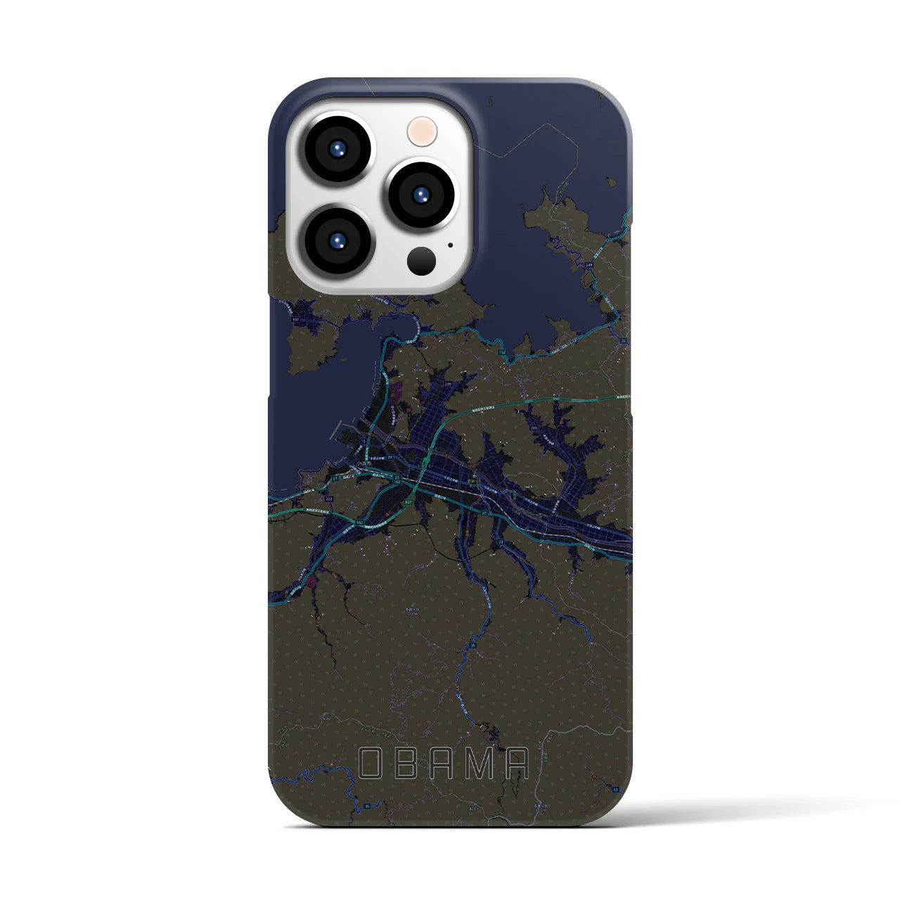 【小浜(福井県)】地図柄iPhoneケース(バックカバータイプ)