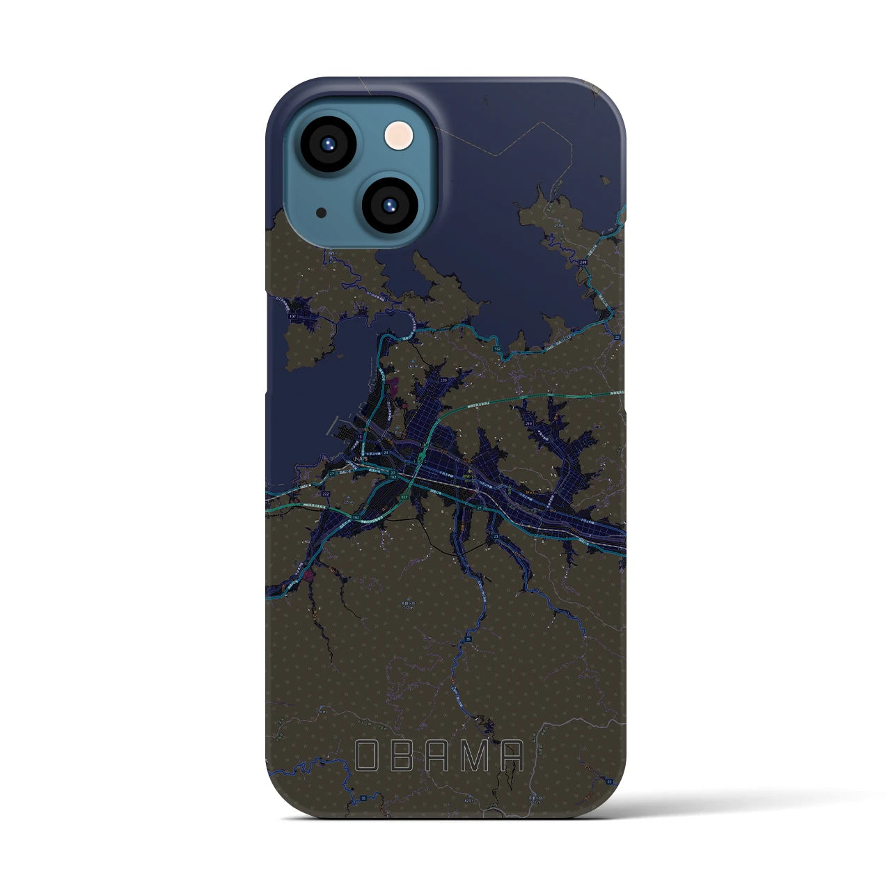 【小浜(福井県)】地図柄iPhoneケース(バックカバータイプ)