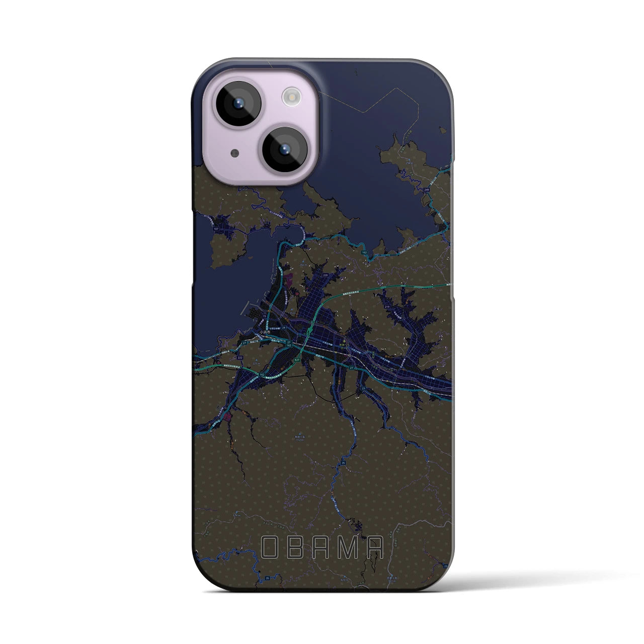 【小浜(福井県)】地図柄iPhoneケース(バックカバータイプ)