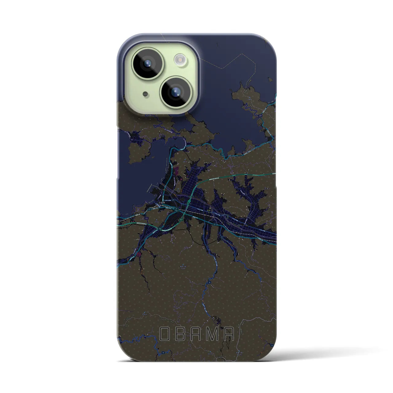 【小浜(福井県)】地図柄iPhoneケース(バックカバータイプ)