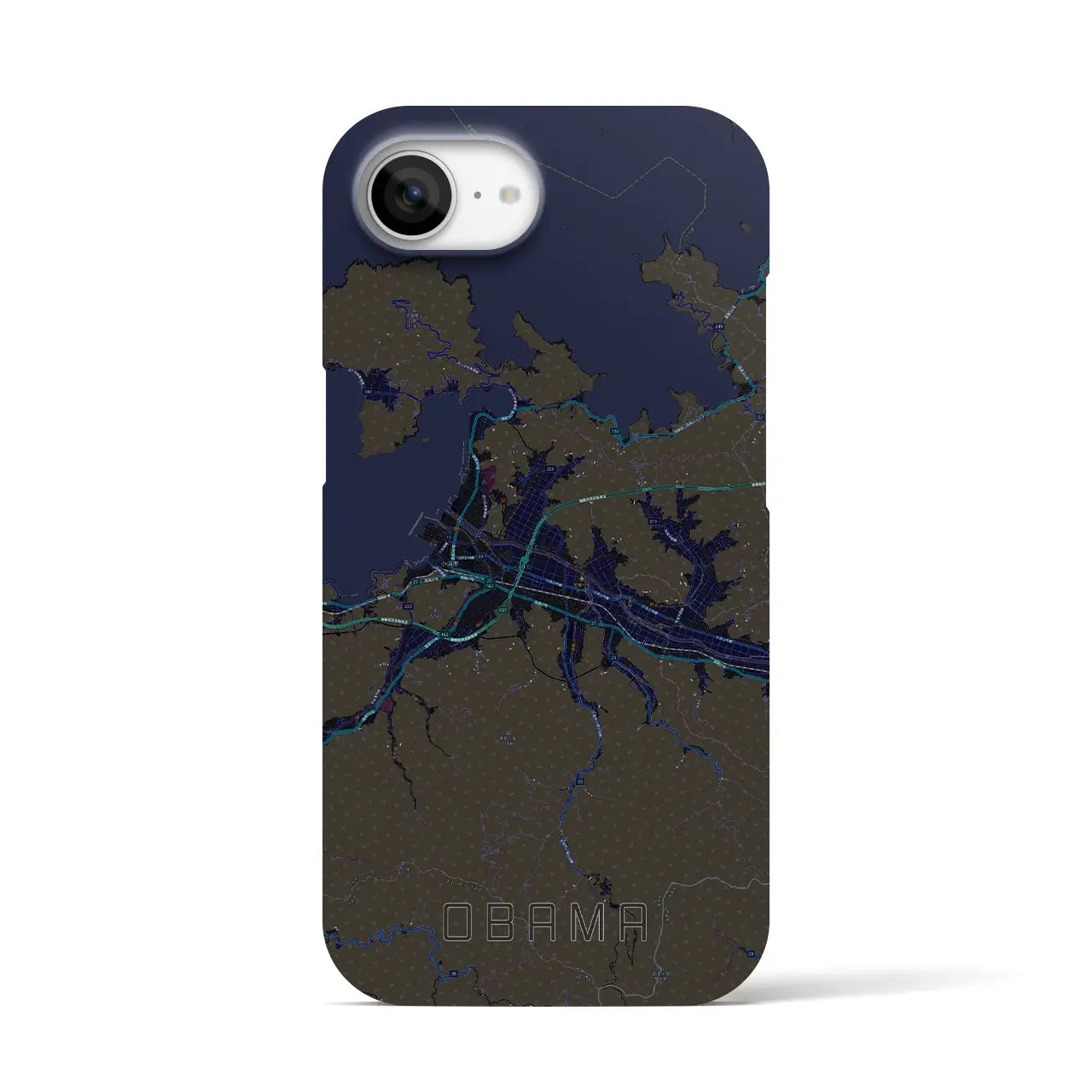 【小浜(福井県)】地図柄iPhoneケース(バックカバータイプ)