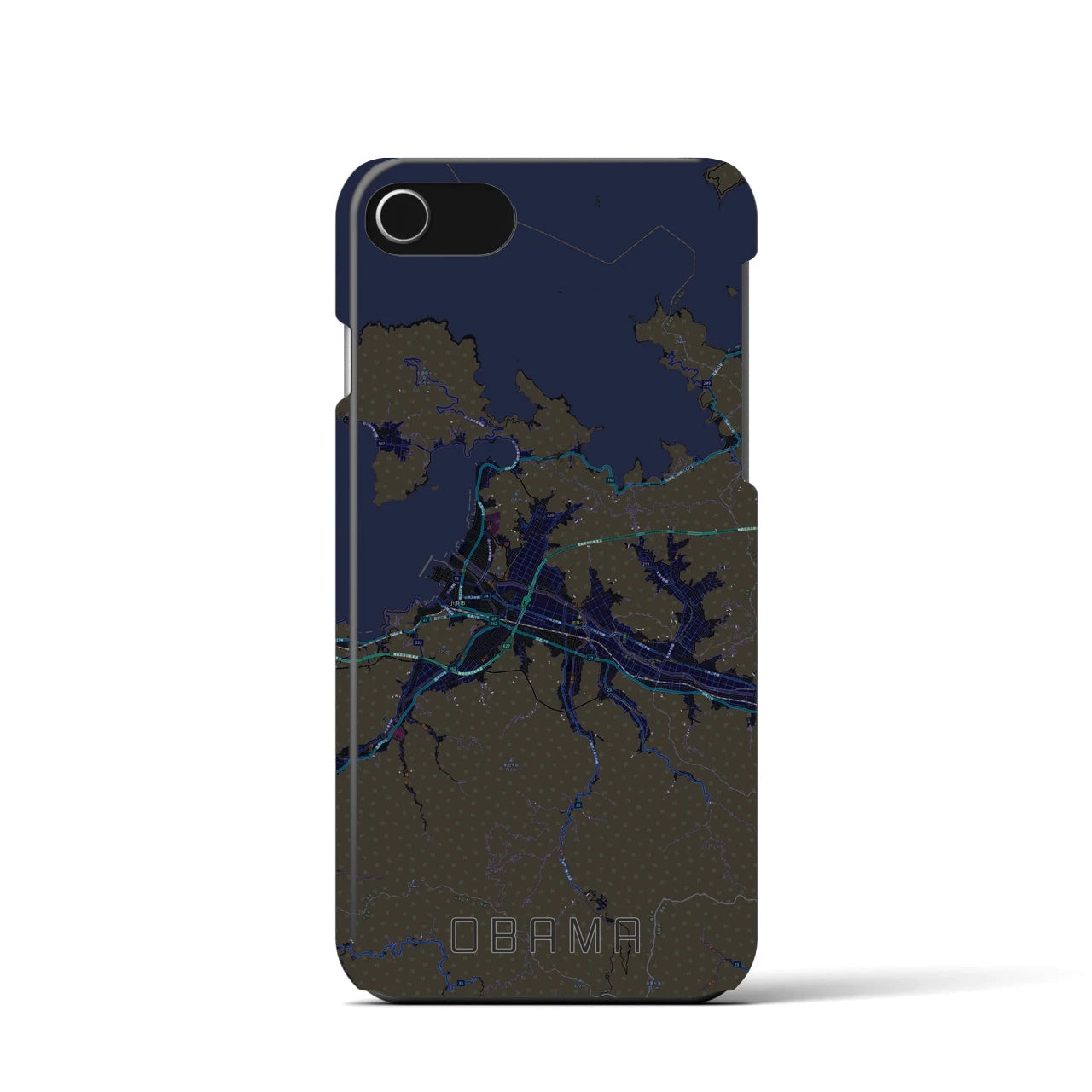 【小浜(福井県)】地図柄iPhoneケース(バックカバータイプ)