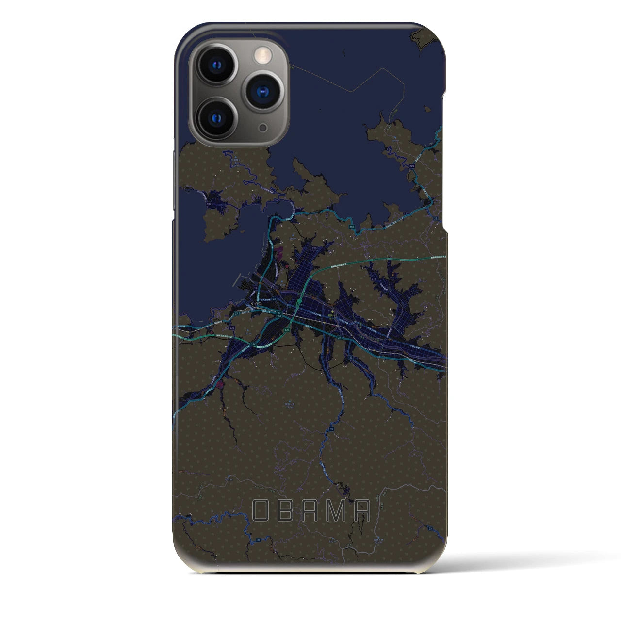 【小浜(福井県)】地図柄iPhoneケース(バックカバータイプ)