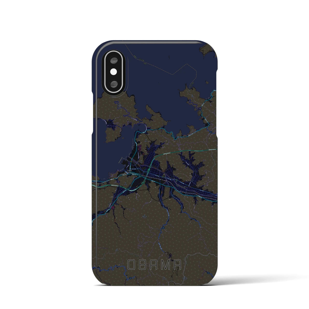 【小浜(福井県)】地図柄iPhoneケース(バックカバータイプ)