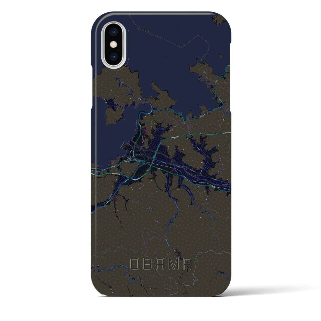 【小浜(福井県)】地図柄iPhoneケース(バックカバータイプ)