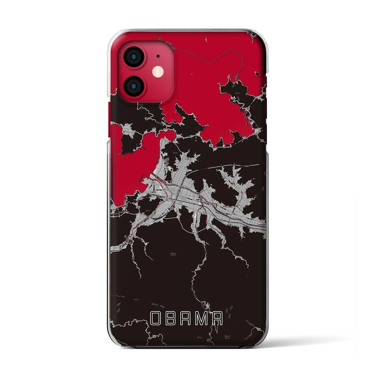 【小浜(福井県)】地図柄iPhoneケース(クリアタイプ)