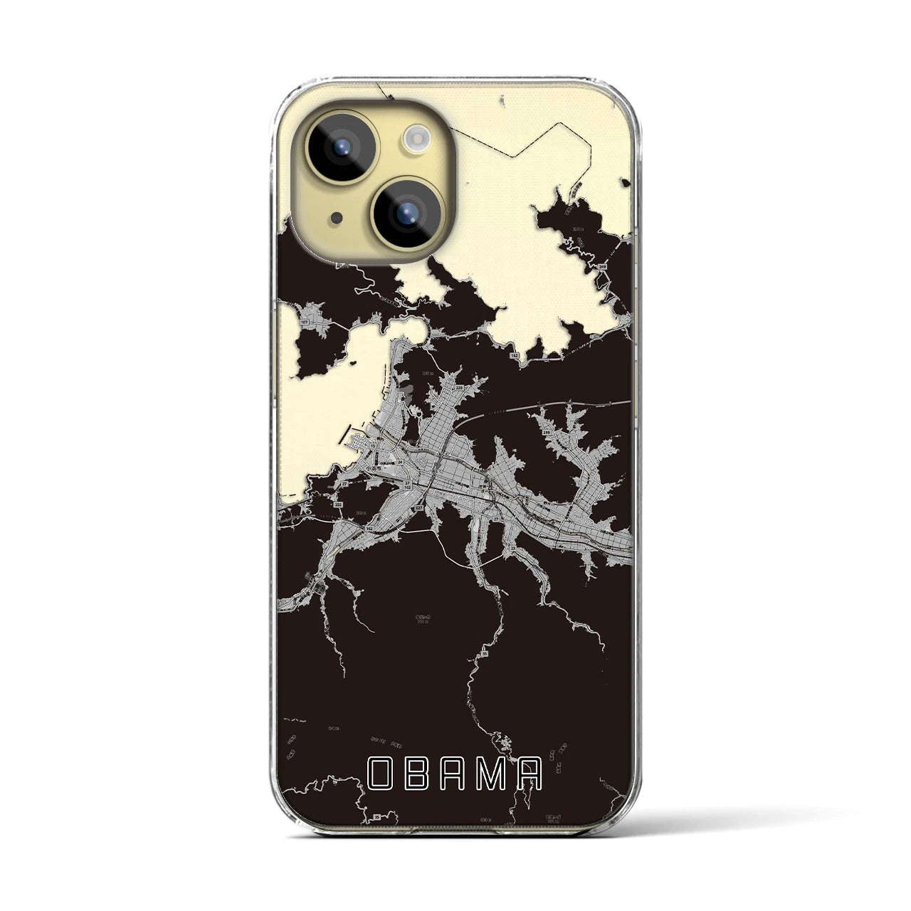 【小浜(福井県)】地図柄iPhoneケース(クリアタイプ)