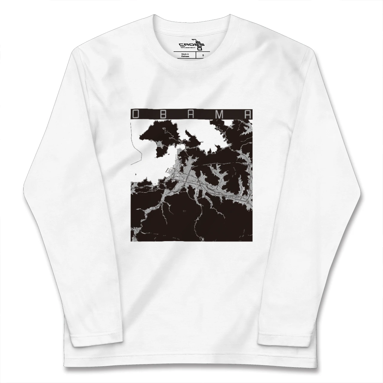 【小浜(福井県)】地図柄ロングスリーブTシャツ