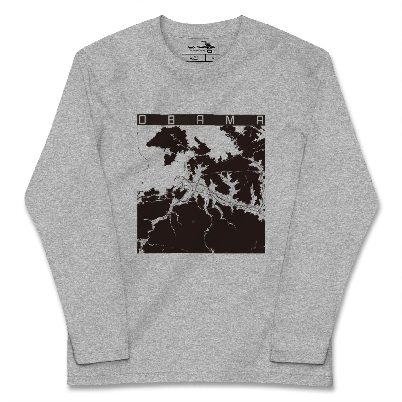 【小浜(福井県)】地図柄ロングスリーブTシャツ