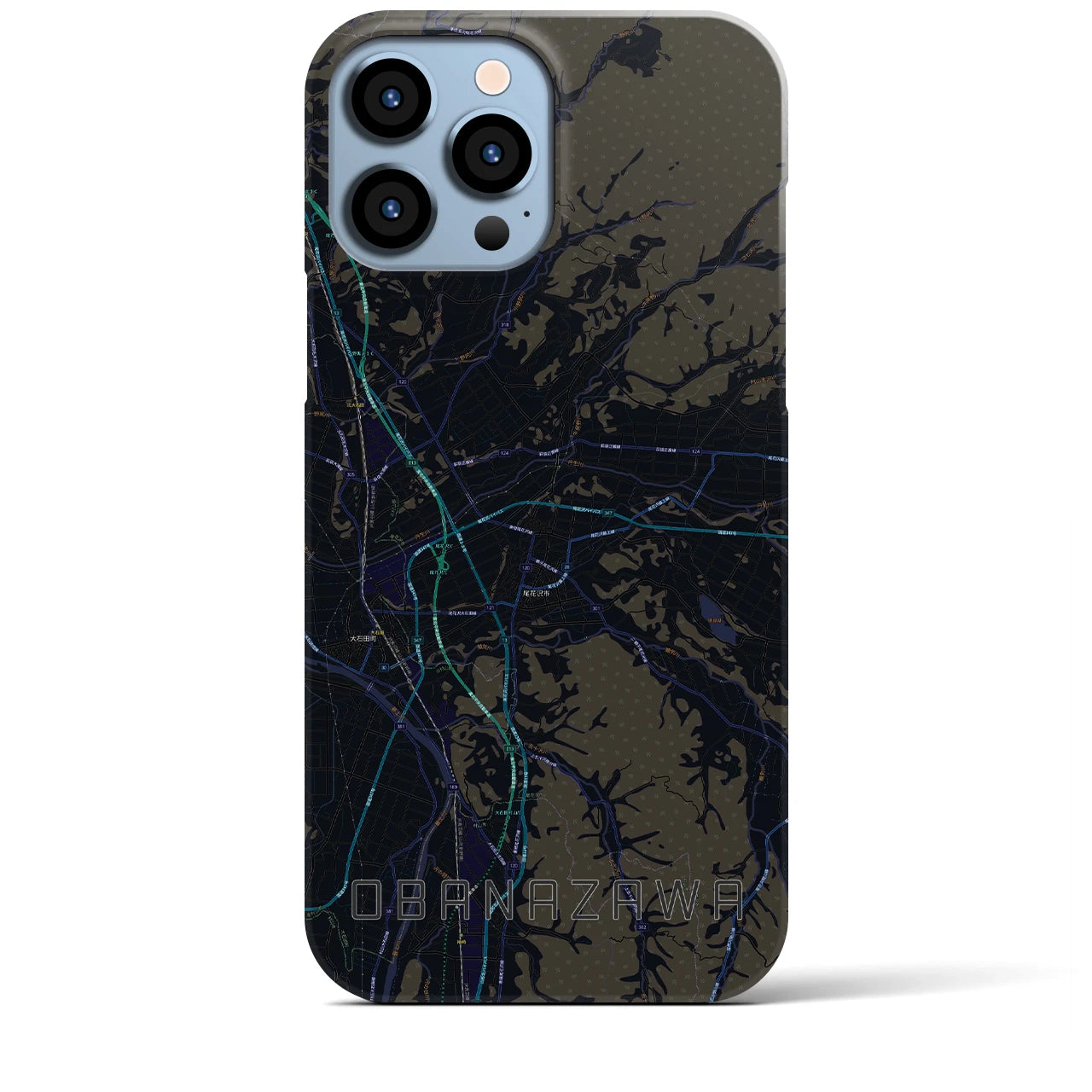 【尾花沢(山形県)】地図柄iPhoneケース(バックカバータイプ)